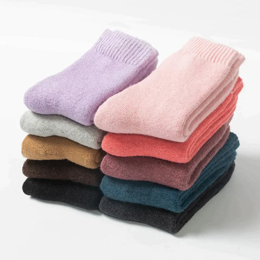 5 paires de chaussettes en laine unisexes d'hiver + 1 gratuite