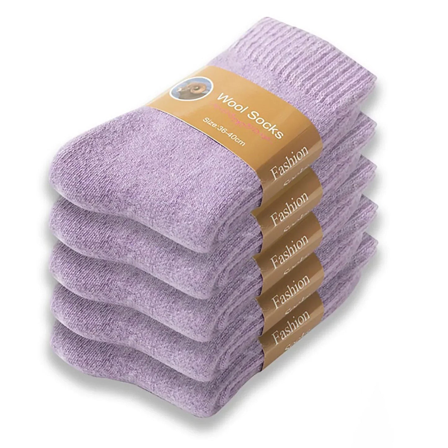 5 paires de chaussettes en laine unisexes d'hiver + 1 gratuite